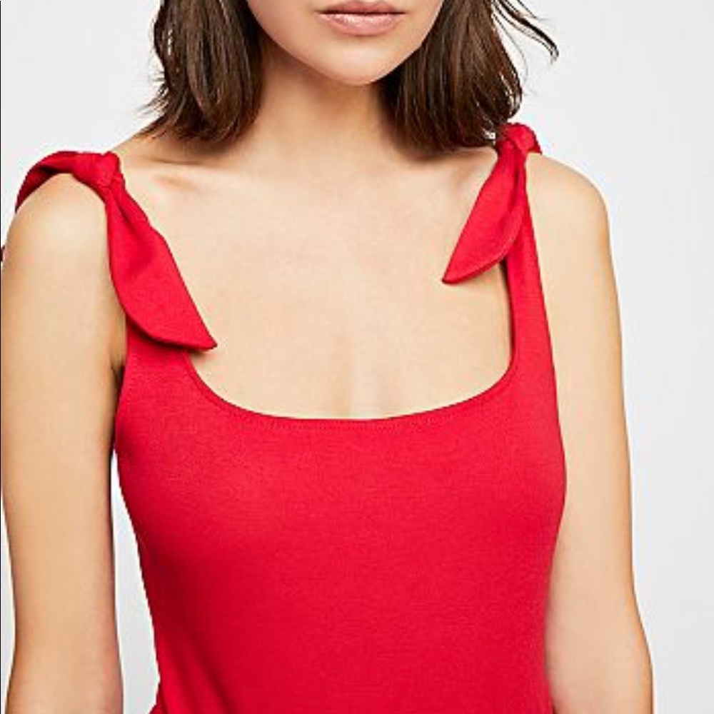 Free People Tie Shoulder Bodysuit